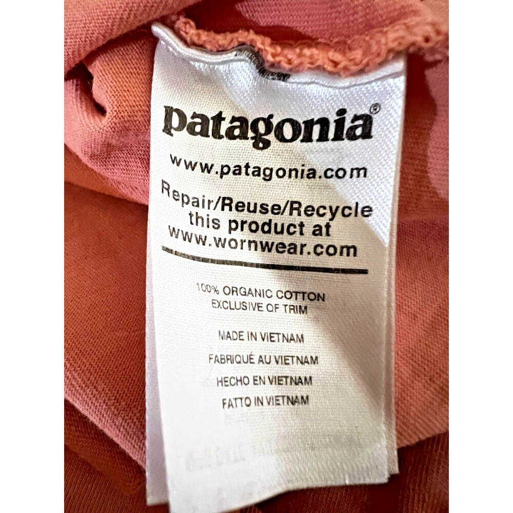 Patagonia Unisex Orange Regular Fit Cotton Short Sleeved Tee SIZE Medium - Picture 5 of 7